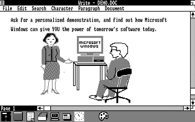 Microsoft Windows 1.01 Demo Slideshow - End